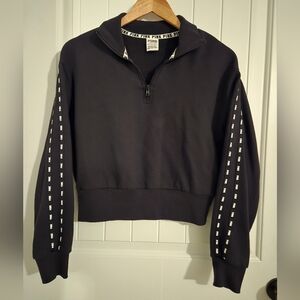 PINK Black Quarter-Zip Sweatshirt